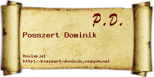 Posszert Dominik névjegykártya
